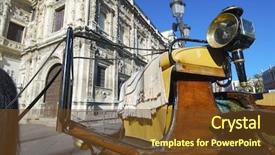  Presentation with cordoba - Presentation theme featuring closeup-of-a-coach-seat background and a tawny brown colored foreground