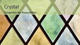  Presentation with colored - Slide deck enhanced with closeup of a colored glass background and a mint green colored foreground