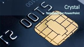  Presentation with credit card icon - Presentation theme having closeup of a credit card background and a  colored foreground