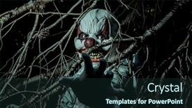  Presentation with creepy - PPT theme with closeup-of-a-creepy-evil background and a tawny brown colored foreground