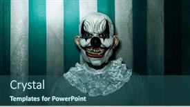  Presentation with evil - Slide deck featuring closeup-of-a-creepy-evil background and a ocean colored foreground