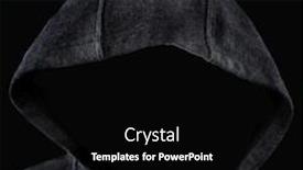  Presentation with dark - PPT theme having closeup-of-a-dark-hoodie background and a black colored foreground