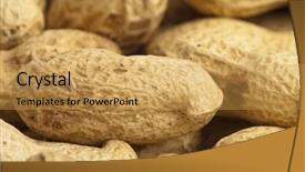  Presentation with peanuts - Beautiful slides featuring closeup of a delicious peanut backdrop and a yellow colored foreground