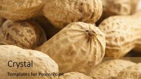  Presentation with peanut - Presentation featuring closeup of a delicious peanut background and a yellow colored foreground
