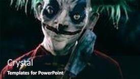  Presentation with red bow - Slides having closeup-of-a-disturbing-evil background and a black colored foreground