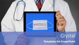  Presentation with surgical - Cool new slide set with closeup-of-a-doctor-holding backdrop and a teal colored foreground