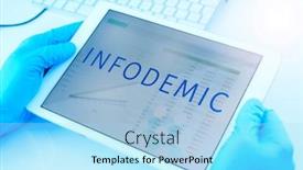  Presentation with surgical gloves - Audience pleasing slides consisting of closeup-of-a-doctor-man backdrop and a light blue colored foreground