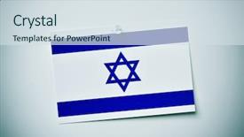  Presentation with israel flag - Amazing presentation design having closeup of a flag backdrop and a sky blue colored foreground