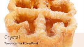  Presentation with dessert - Slide set consisting of closeup-of-a-flor-frita background and a yellow colored foreground