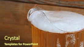  Presentation with cold beer - Colorful presentation theme enhanced with two fists rivals - a symbol of the confrontation in the business backdrop and a soft green colored foreground