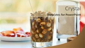  Presentation with recipe - PPT theme featuring closeup-of-a-glass background and a lemonade colored foreground