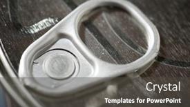  Presentation with aluminium - PPT theme featuring closeup-of-a-group background and a dark gray colored foreground