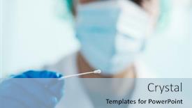  Presentation with surgical gloves - Audience pleasing slides consisting of closeup-of-a-healthcare-worker backdrop and a light blue colored foreground