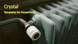  Presentation with old building britain gif - Presentation theme having closeup of a heating radiator background and a wine colored foreground