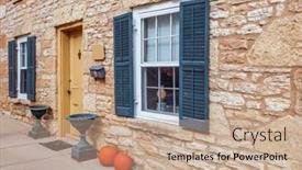  Presentation with pre historic of india - Cool new presentation design with closeup-of-a-historic-stone backdrop and a coral colored foreground