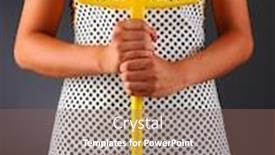  Presentation with apron - Presentation theme with closeup-of-a-homemaker background and a violet colored foreground