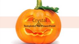  Presentation with lantern - Beautiful presentation theme featuring closeup-of-a-jack-o backdrop and a gold colored foreground