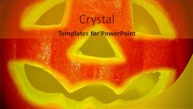  Presentation with lantern - PPT theme featuring closeup-of-a-jack-o background and a gold colored foreground