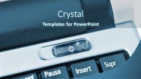  Presentation with keyboard - Presentation theme enhanced with closeup-of-a-keyboard background and a ocean colored foreground