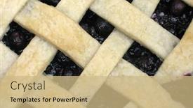  Presentation with blueberry - Presentation enhanced with closeup-of-a-lattice-top background and a coral colored foreground