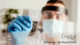  Presentation with surgical nursing - PPT layouts consisting of closeup-of-a-male-healthcare background and a soft green colored foreground