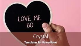  Presentation with pink black - Presentation theme having closeup-of-a-man-holding background and a tawny brown colored foreground