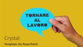  Presentation with yellow paper - Slides featuring closeup-of-a-man-holding background and a gold colored foreground