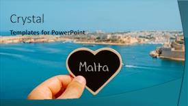  Presentation with cities - Slide set enhanced with closeup-of-a-man-holding background and a light blue colored foreground