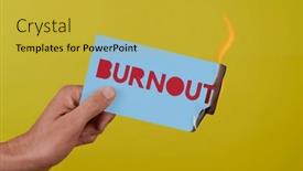  Presentation with blue fire - Presentation theme enhanced with closeup-of-a-man-holding background and a yellow colored foreground