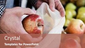  Presentation with plastic pollution - Cool new slides with closeup-of-a-man-shopping backdrop and a coral colored foreground