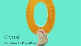  Presentation with number - Slide set enhanced with closeup-of-a-man-showing background and a seafoam green colored foreground