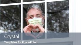  Presentation with heart hands - PPT theme having closeup-of-a-man-wearing background and a gray colored foreground