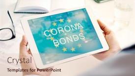  Presentation with bonds - Colorful presentation theme enhanced with closeup-of-a-man-wearing backdrop and a lemonade colored foreground