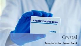  Presentation with surgical gloves - Theme consisting of closeup-of-a-man-wearing background and a light blue colored foreground