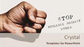  Presentation with violence against women - Beautiful slide deck featuring closeup-of-a-man backdrop and a lemonade colored foreground