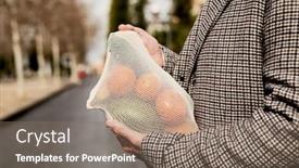  Presentation with plastic pollution - Beautiful theme featuring closeup-of-a-man backdrop and a coral colored foreground