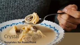  Presentation with white christmas - PPT theme featuring closeup-of-a-man background and a coral colored foreground