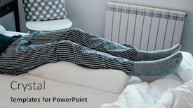  Presentation with foam - Slide set featuring closeup-of-a-man background and a light gray colored foreground