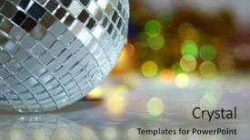  Presentation with mirror - Slides having closeup of a mirror ball background and a light gray colored foreground