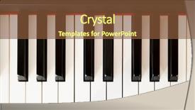  Presentation with piano keyboard - Cool new slide set with closeup of a modern piano backdrop and a tawny brown colored foreground