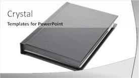 Presentation with notebook - Colorful PPT layouts enhanced with closeup of a notebook on a white background backdrop and a white colored foreground