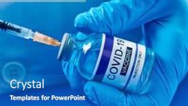  Presentation with surgical gloves - Colorful presentation enhanced with closeup-of-a-person-wearing backdrop and a teal colored foreground