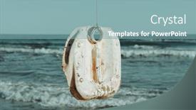  Presentation with plastic bottle - Theme having closeup-of-a-piece background and a seafoam green colored foreground