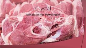  Presentation with raw meat - Colorful presentation enhanced with closeup-of-a-pile backdrop and a coral colored foreground