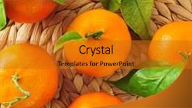  Presentation with mandarin oranges - PPT theme enhanced with emergency warning button on car background and a dark gray colored foreground