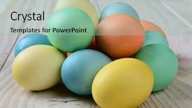  Presentation with pastel - Cool new slide set with closeup-of-a-pile backdrop and a mint green colored foreground