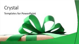  Presentation with christmas gift wrap - Beautiful presentation featuring closeup of a plain wrapped backdrop and a white colored foreground