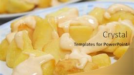  Presentation with spanish - Cool new presentation theme with closeup-of-a-plate backdrop and a yellow colored foreground
