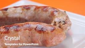  Presentation with spanish - Colorful presentation theme enhanced with closeup-of-a-plate backdrop and a coral colored foreground