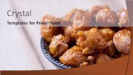  Presentation with macadamia nuts - Theme with closeup-of-a-plate background and a white colored foreground